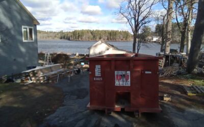 30 yard dumpster swapped out at a construction project in Dracut, MA.