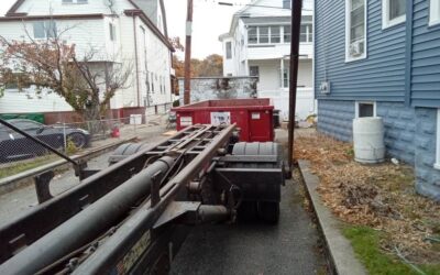 15 yard dumpster delivered in Medford, MA for junk removal.