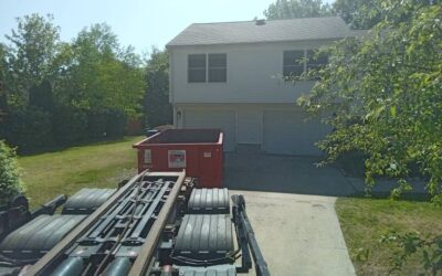 15 Yard dumpsters delivered to Tewksbury, MA for a garage/house cleanout.