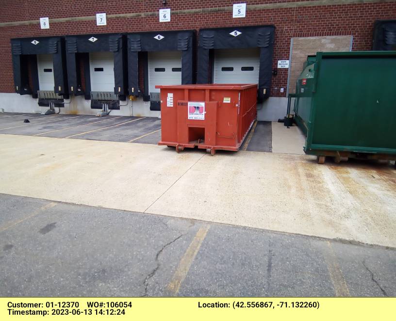 30 yard dumpster rental delivered in North Reading, MA for a construction project.