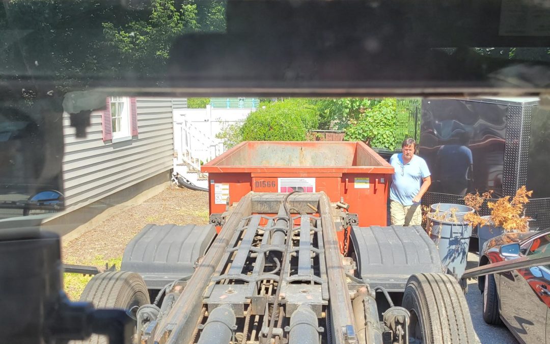 15 yard dumpster delivery in Peabody for a household clean out.