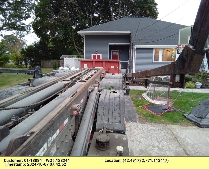 30 yard dumpster delivered in Stoneham, MA for a house renovation