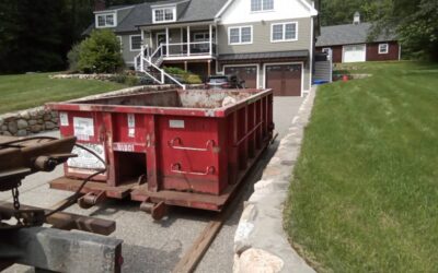 10 yard dumpster delivered in Hudson, NH for a cleanout.