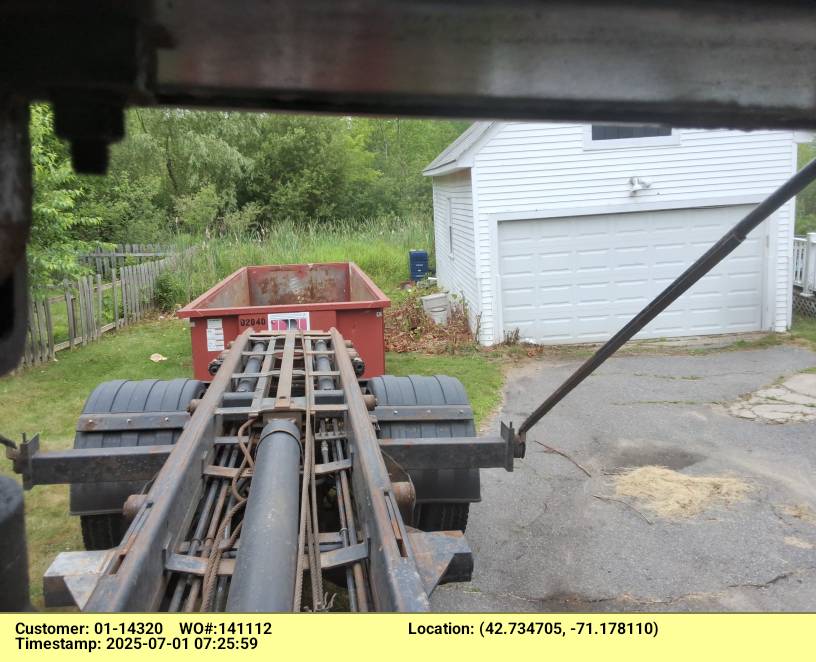 20 yard dumpster rental delivered in Methuen, MA for a garage clean-out.