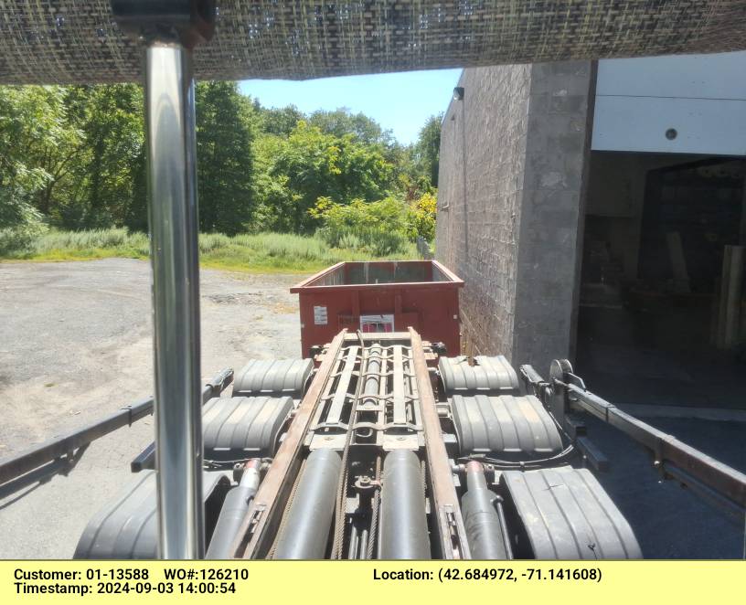 30 yard dumpster rental delivered in Lawrence, MA for a construction project.