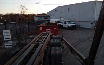 30 yard dumpster rental delivered in Reading, MA for a building clean-out.