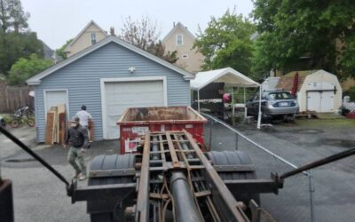 10 yard dumpster rental in Lawrence, MA for a garage cleanout.