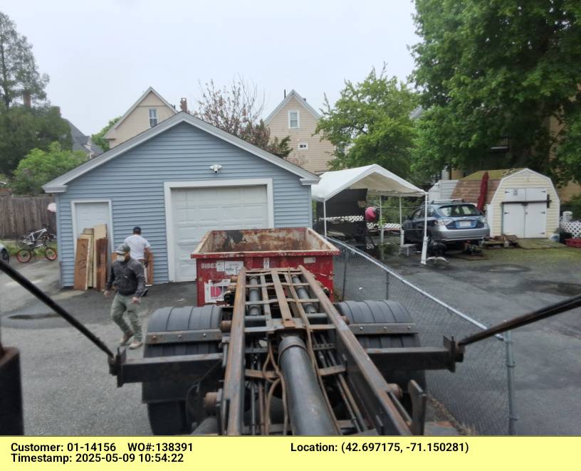 10 yard dumpster rental in Lawrence, MA for a garage cleanout.