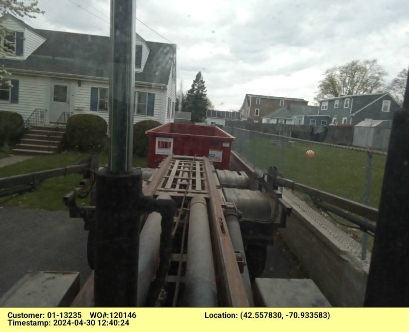 30 yard dumpster rental, with a 5 ton max, delivered in Danvers, MA for a construction project.