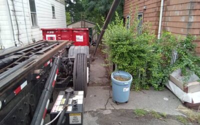 30 yard dumpster rental delivered in Salem, MA for a house clean-out.