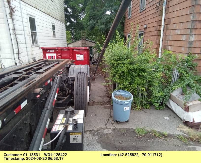 30 yard dumpster rental delivered in Salem, MA for a house clean-out.