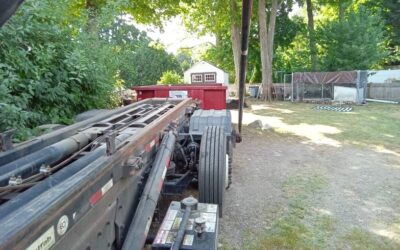 15 yard dumpster delivered in Amesbury, MA for junk removal.