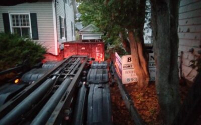 30 yard dumpster delivered in Salem, MA for a construction project.