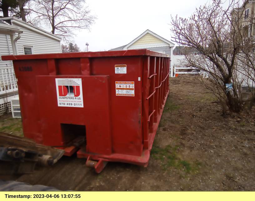 30 yard 4 ton dumpster delivered to Salem, NH for a house clean-out.