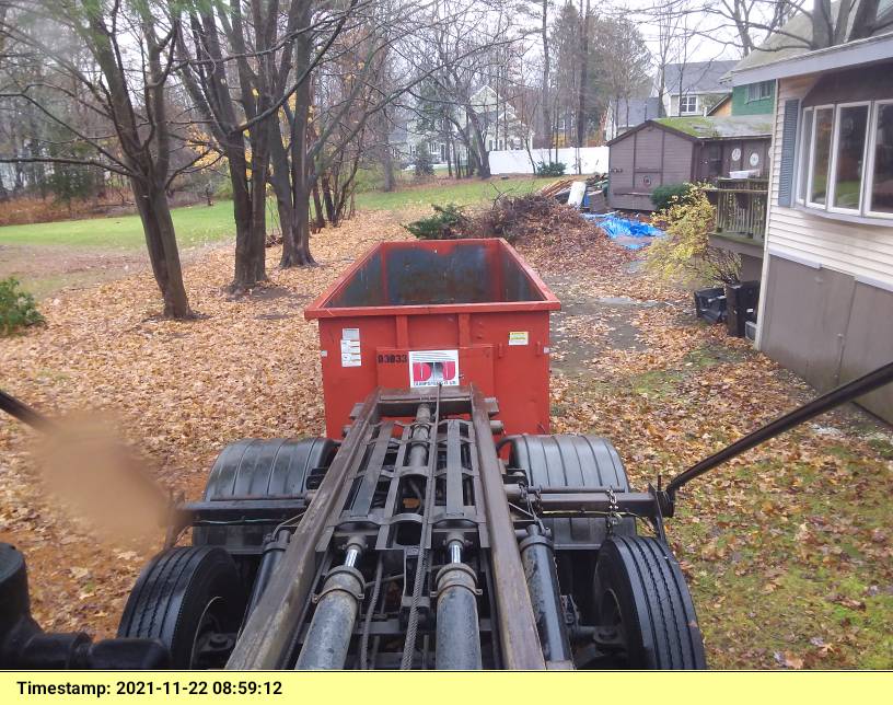 30 yard dumpster rented in Georgetown, MA for yard waste.