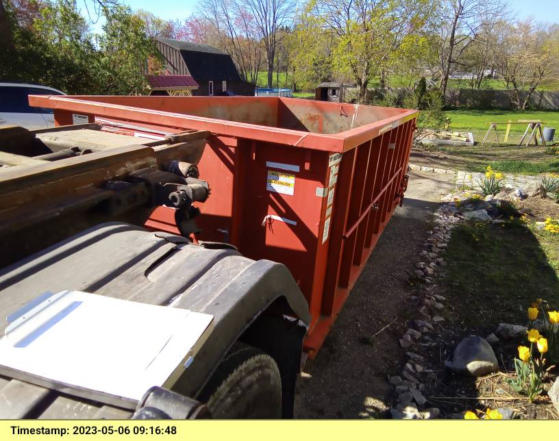 15 yard dumpster delivered to a residence in West Newbury, MA