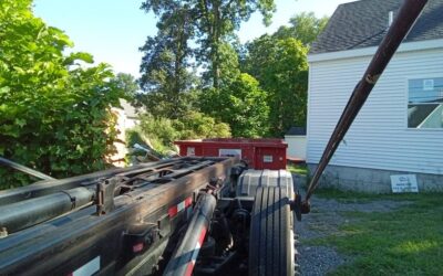 15 yard dumpster delivered in Tewksbury, MA for a construction project.