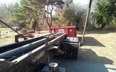 15 yard dumpster delivered in Ipswich, MA for ABC removal (asphalt, brick and concrete).