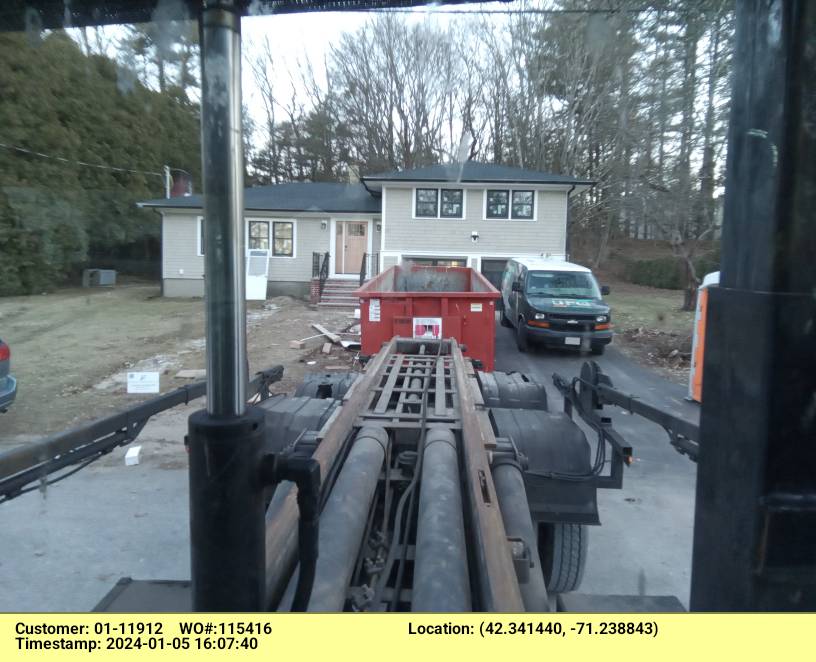 30 yard dumpster delivered in Andover, MA for a house cleanout.