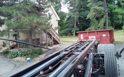 30 yard dumpster rental delivered in Danvers, MA for a house clean-out.