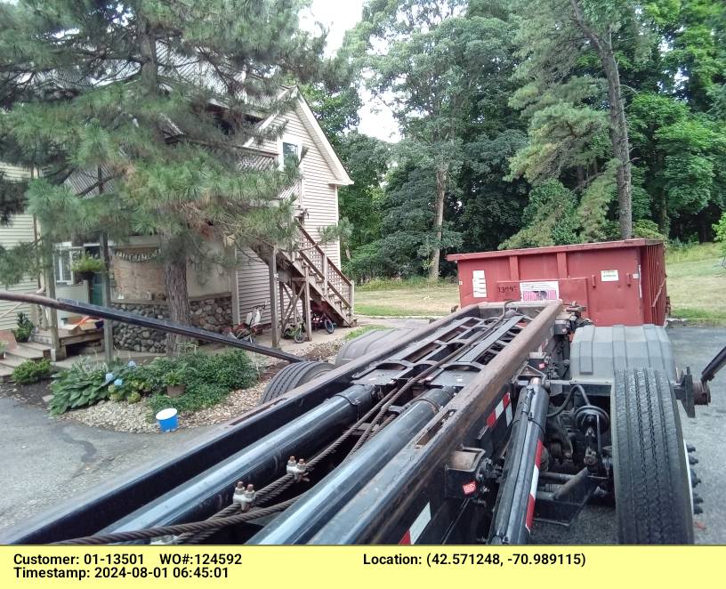 30 yard dumpster rental delivered in Danvers, MA for a house clean-out.