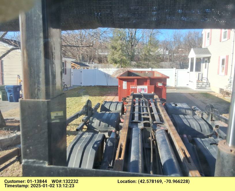 30 yard dumpster rental, with a 4 ton limit, delivered in Danvers, MA for a shed/house clean-out