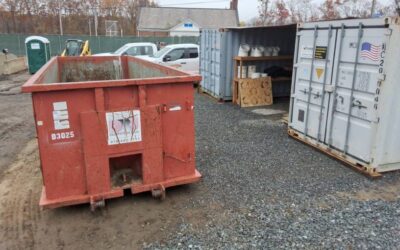 30 yard dumpster rental delivered to a construction site in Lawrence, MA