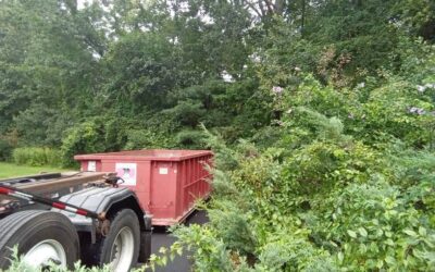 15 yard dumpster delivered in Topsfield, MA for junk removal.