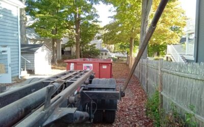 15 yard dumpster delivered in Reading, MA for a house cleanout.