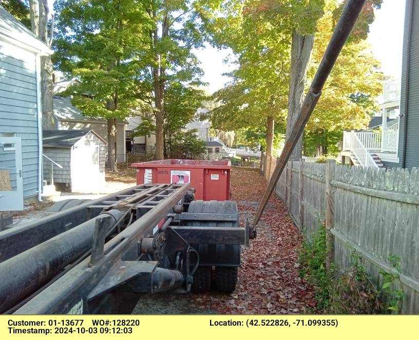 15 yard dumpster delivered in Reading, MA for a house cleanout.