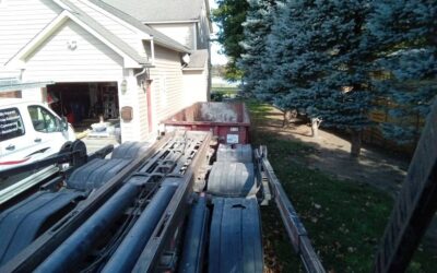 20 yard dumpster delivered in Danvers, MA for a house/garage clean-out.