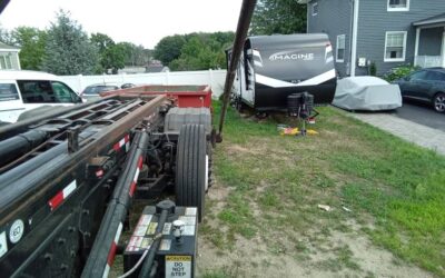 10 yard dumpster delivered in Lowell, MA for a clean-out.