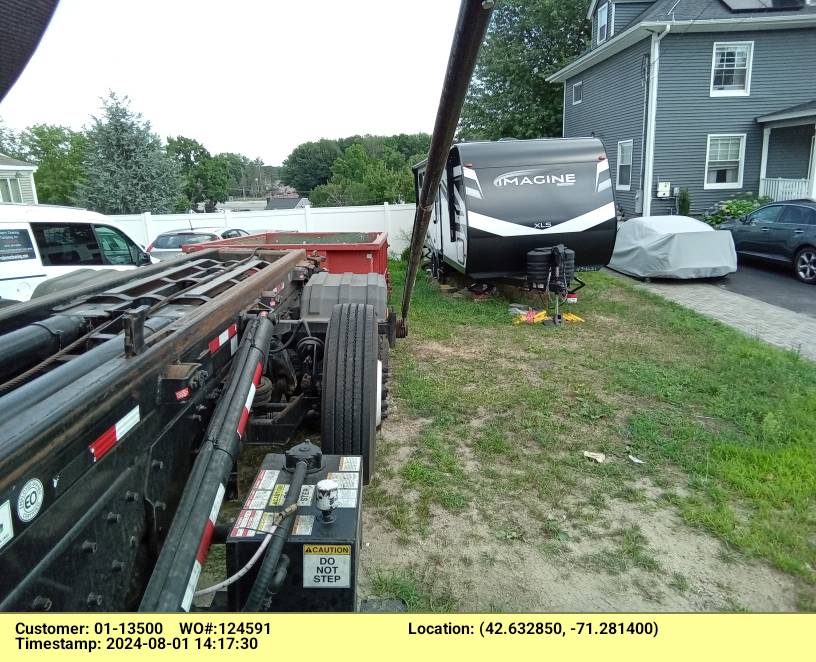 10 yard dumpster delivered in Lowell, MA for a clean-out.