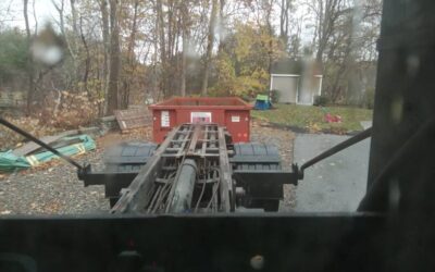 15 yard dumpster delivered in North Reading, MA for a house clean-out.