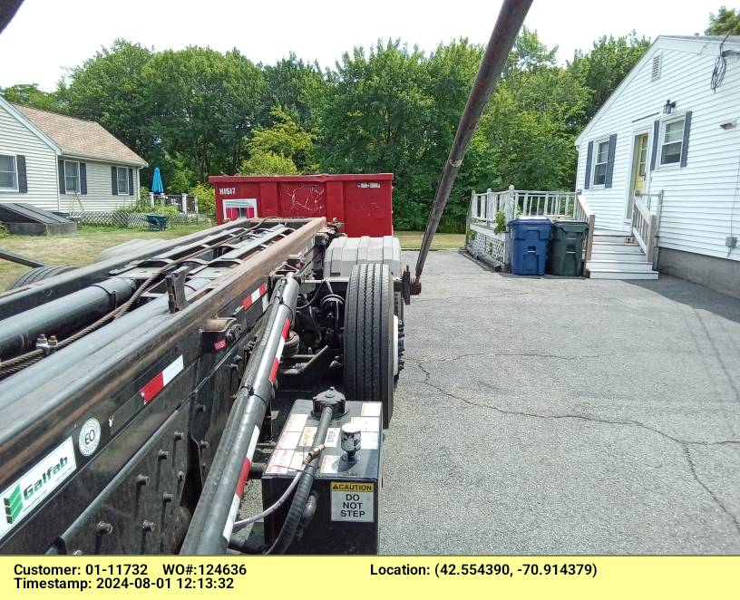 15 yard dumpster delivered in Danvers, MA for house hold junk.