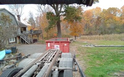 30 yard dumpster delivered in Danvers, MA for a house clean-out.