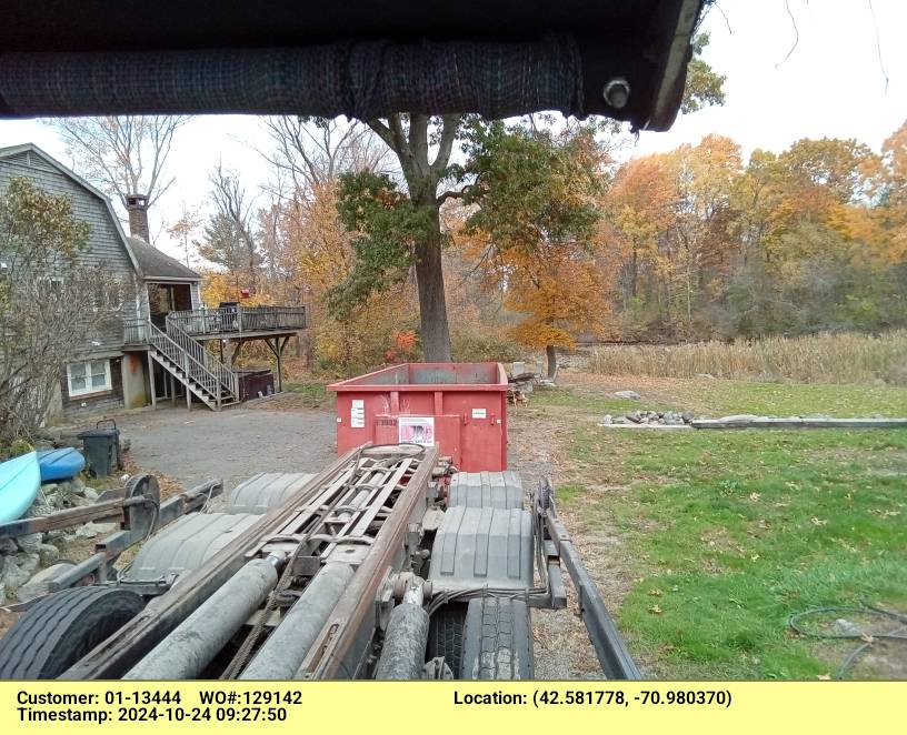 30 yard dumpster delivered in Danvers, MA for a house clean-out.