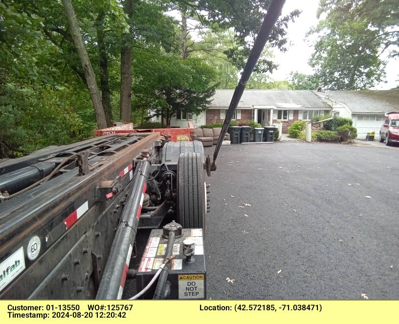 15 yard dumpster delivered in North Reading, MA for a house clean-out.