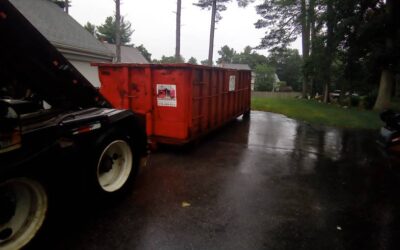 30 yard dumpster delivered in Wilmington, MA for a massive cleanout.