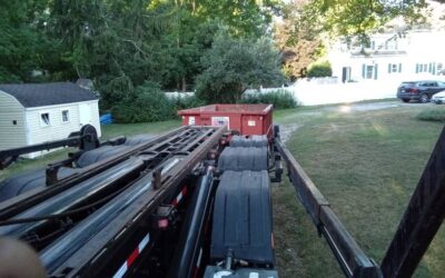 15 yard dumpster delivered in Groveland, MA for a shed cleanout.