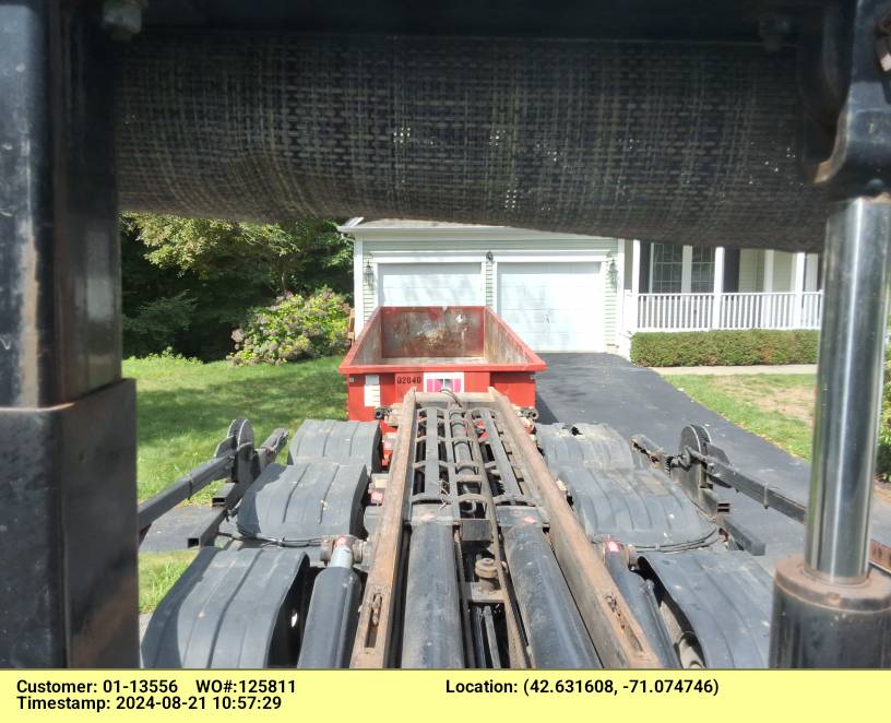 20 yard dumpster delivered in North Andover, MA for a clean-out.