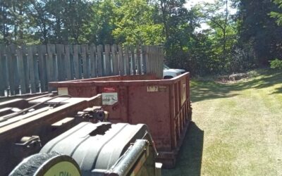 15 yard dumpster delivered in Wilmington, MA for junk removal