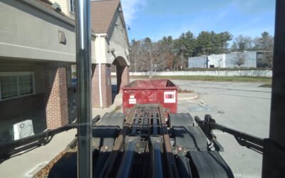 30 yard dumpster delivered to a construction project in North Andover, MA.