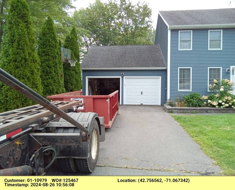 10 yard dumpster delivered in Haverhill, MA for metal removal.