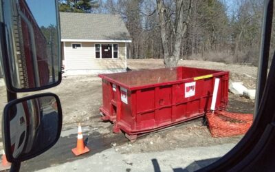 15 yard dumpster delivered to a construction project in Nashua, New Hampshire.