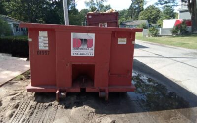 15 yard dumpster delivered in Tewksbury, MA for a construction project.