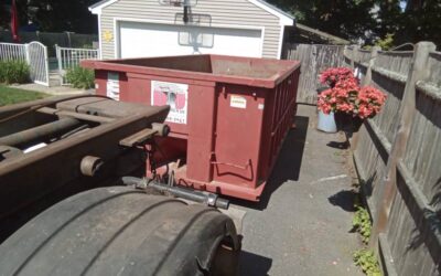 15 yard dumpster rental delivered in Beverly, MA for a shed clean-out.