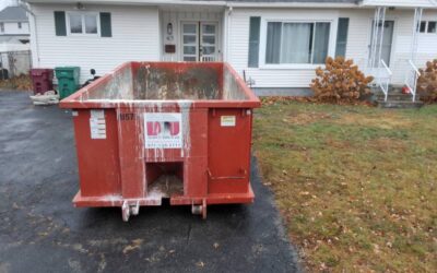 15 yard dumpster delivered in Lowell, MA for a house clean-out.