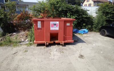 15 yard dumpster delivered in Lynn, MA for Quartz and Marble disposal.