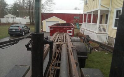 30 yard dumpster delivered in Haverhill, MA for a garage and house clean-out.